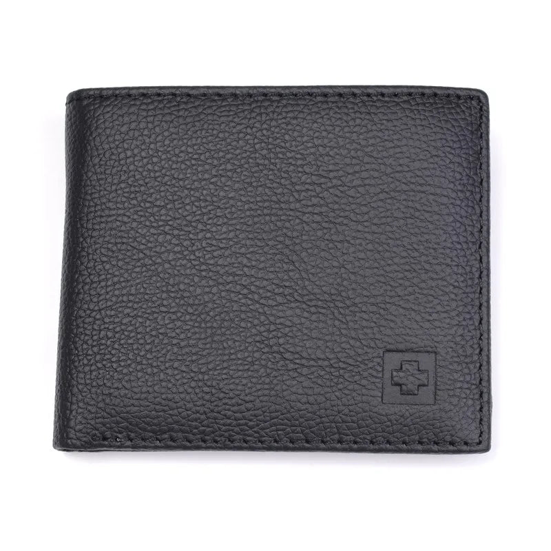 100% Genuine Leather Men's Wallet New Brand Purse for men Black Brown Bifold  RFID Blocking leather Wallets coin pocket Gift Box