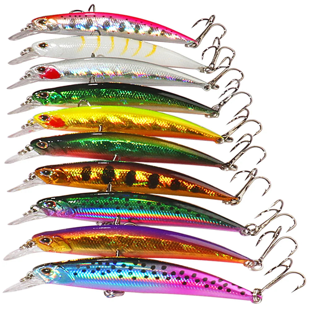 10PCS/Lot Minnow 8g 13g 14g 26g Fishing Lure Floating HardBait Pesca Tackle Jerkbait Swimbait Sinking Wobbler Artificial Bait