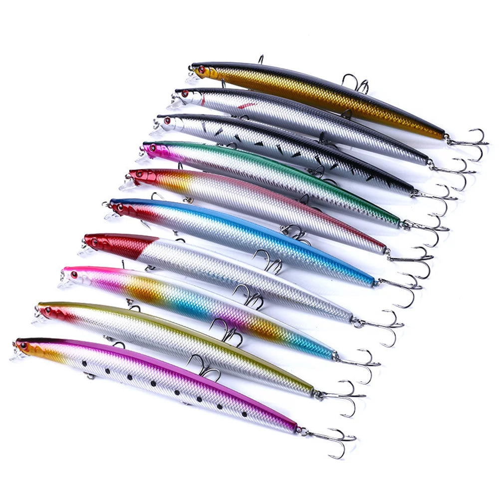 10PCS/Lot Minnow 8g 13g 14g 26g Fishing Lure Floating HardBait Pesca Tackle Jerkbait Swimbait Sinking Wobbler Artificial Bait